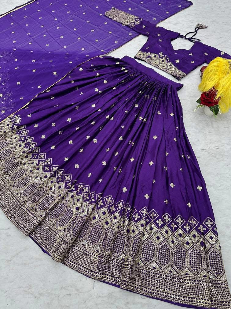 P2603 Georgette Lehenga