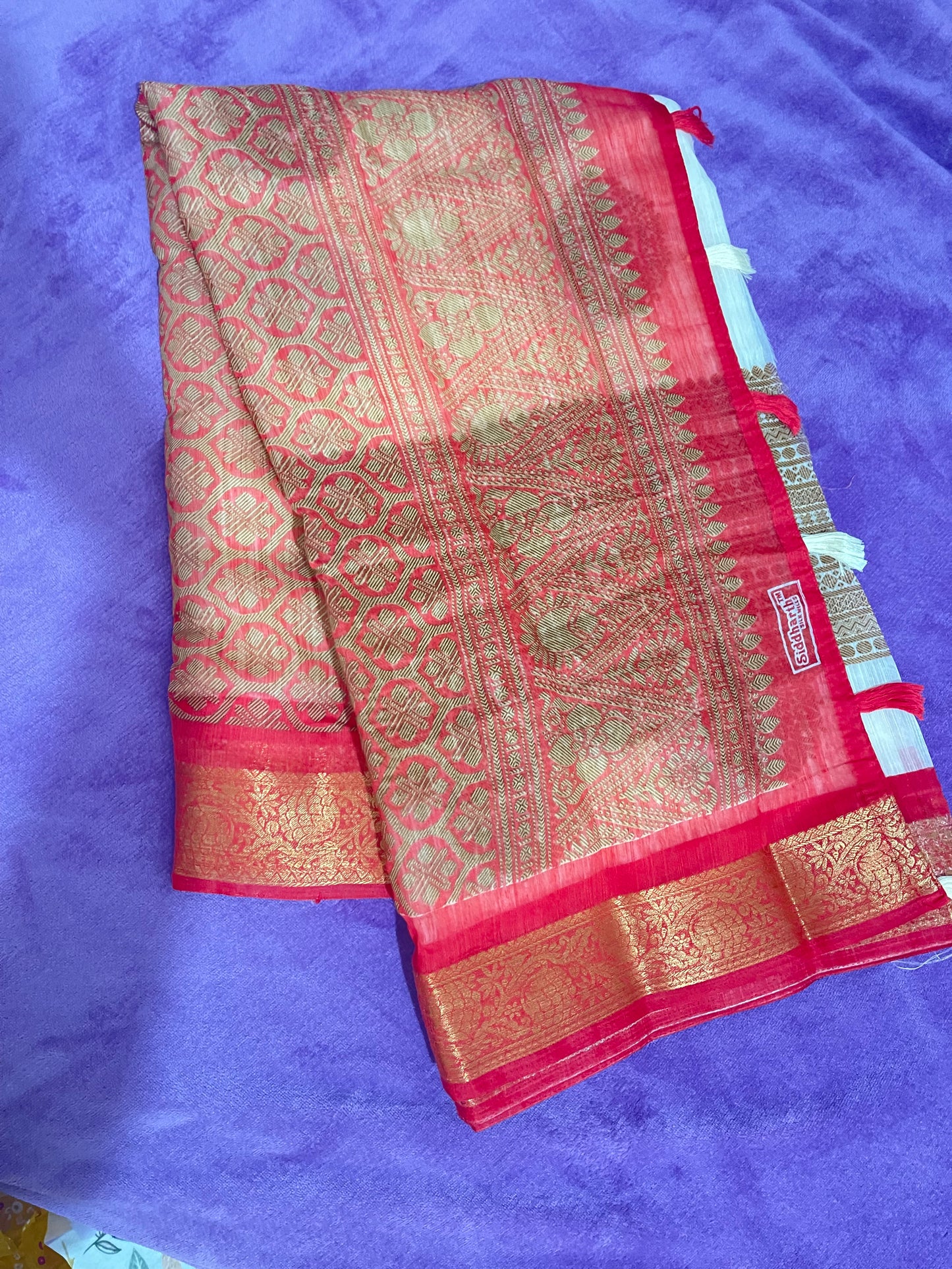 Soft Cotton Saree with Benarasi Border