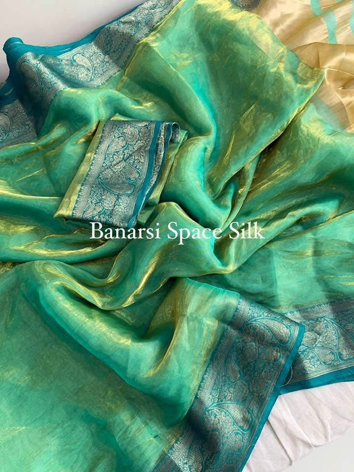 P5681 Space Silk Benarasi Border Saree