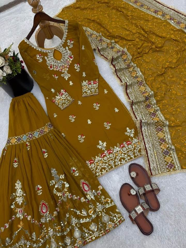 P5472 Georgette Gharara Suit