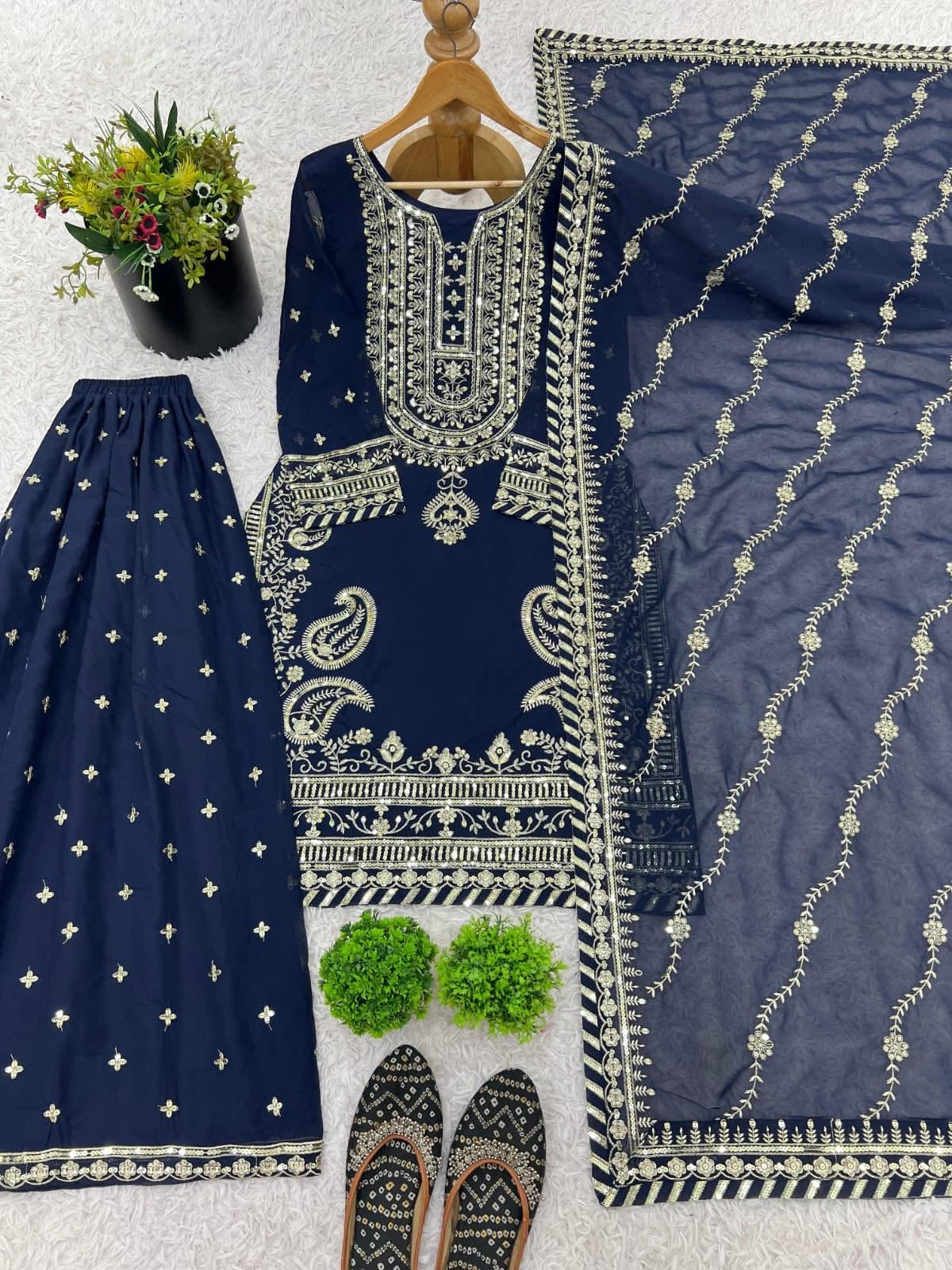 P3508 Georgette Sharara Suit