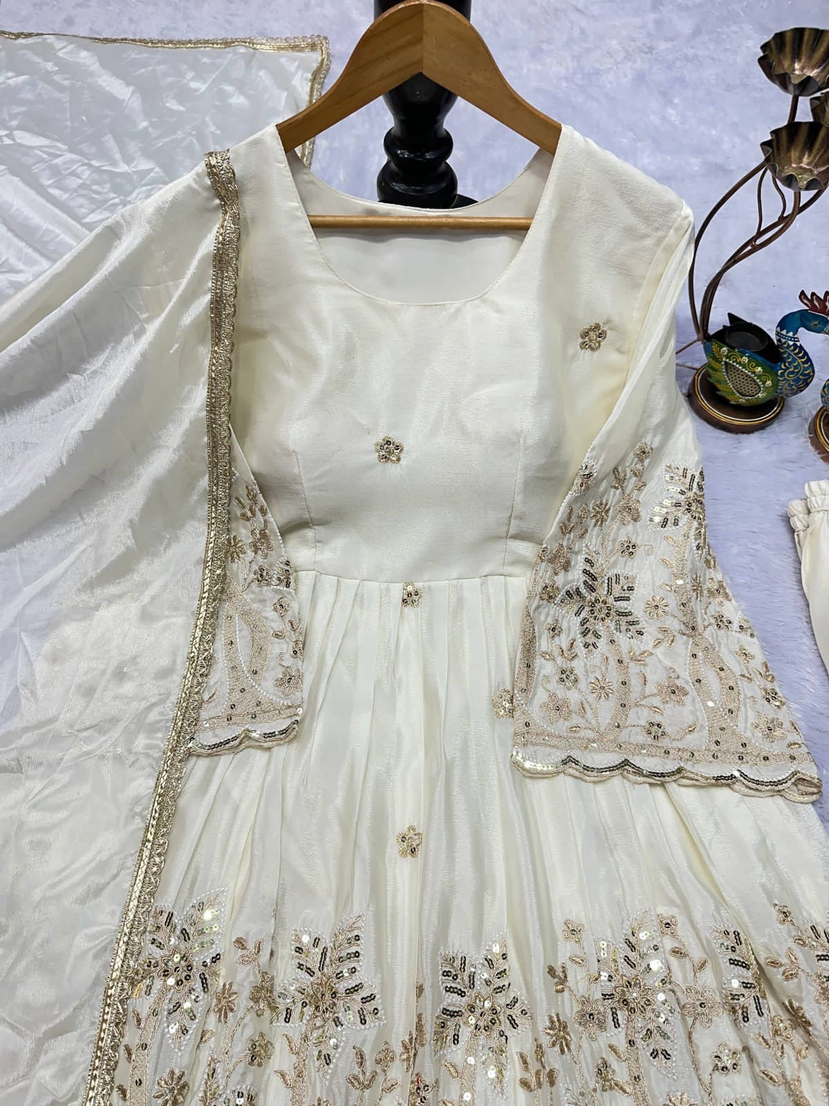 P6113 Frock style Palazzo Suit