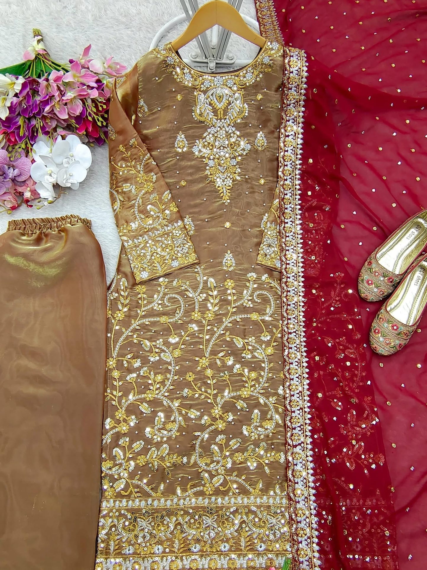 P3003 Jimmy-chu Silk Salwar Kameez Suit