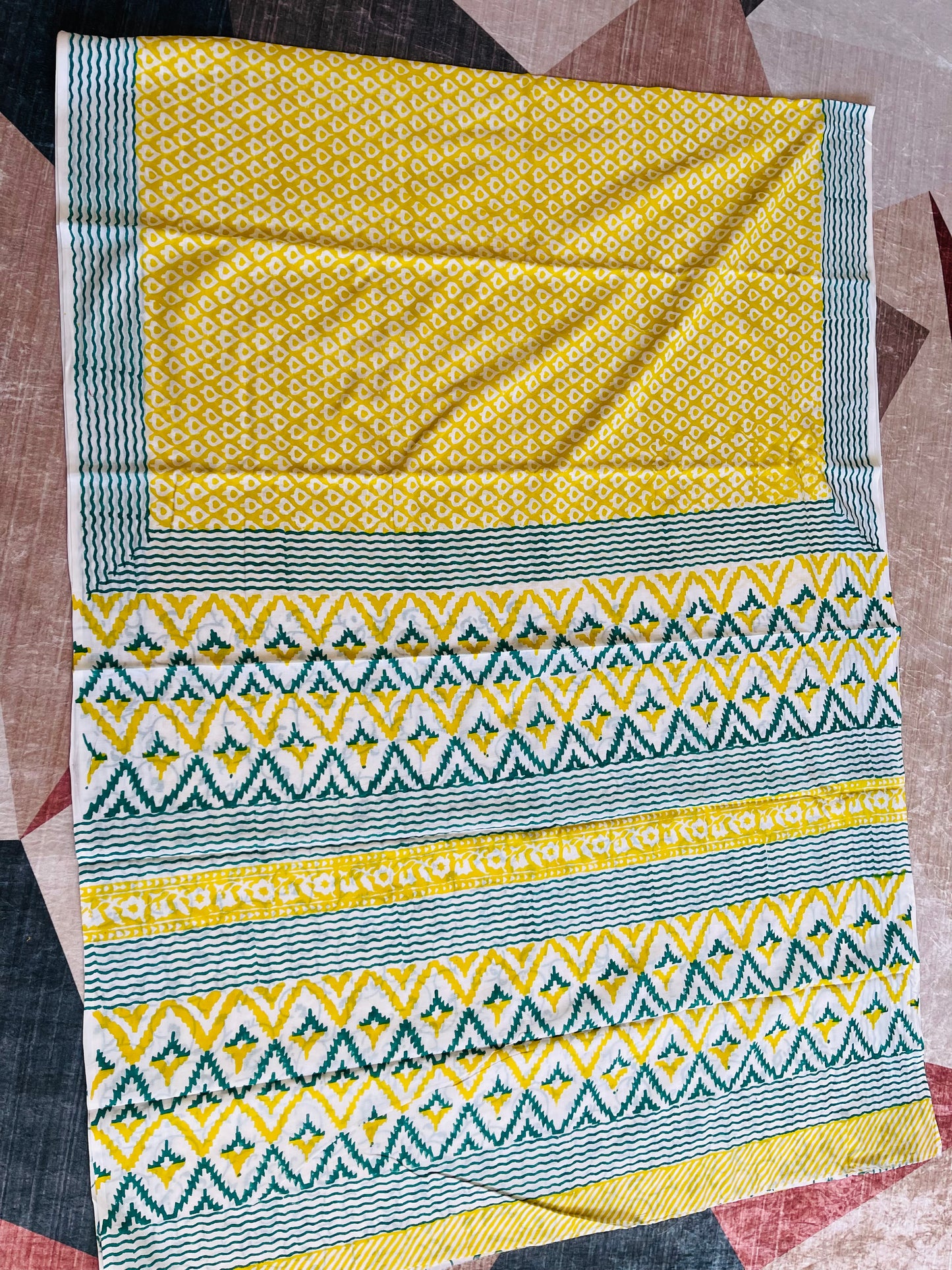 Q22 Cotton Block Print Saree