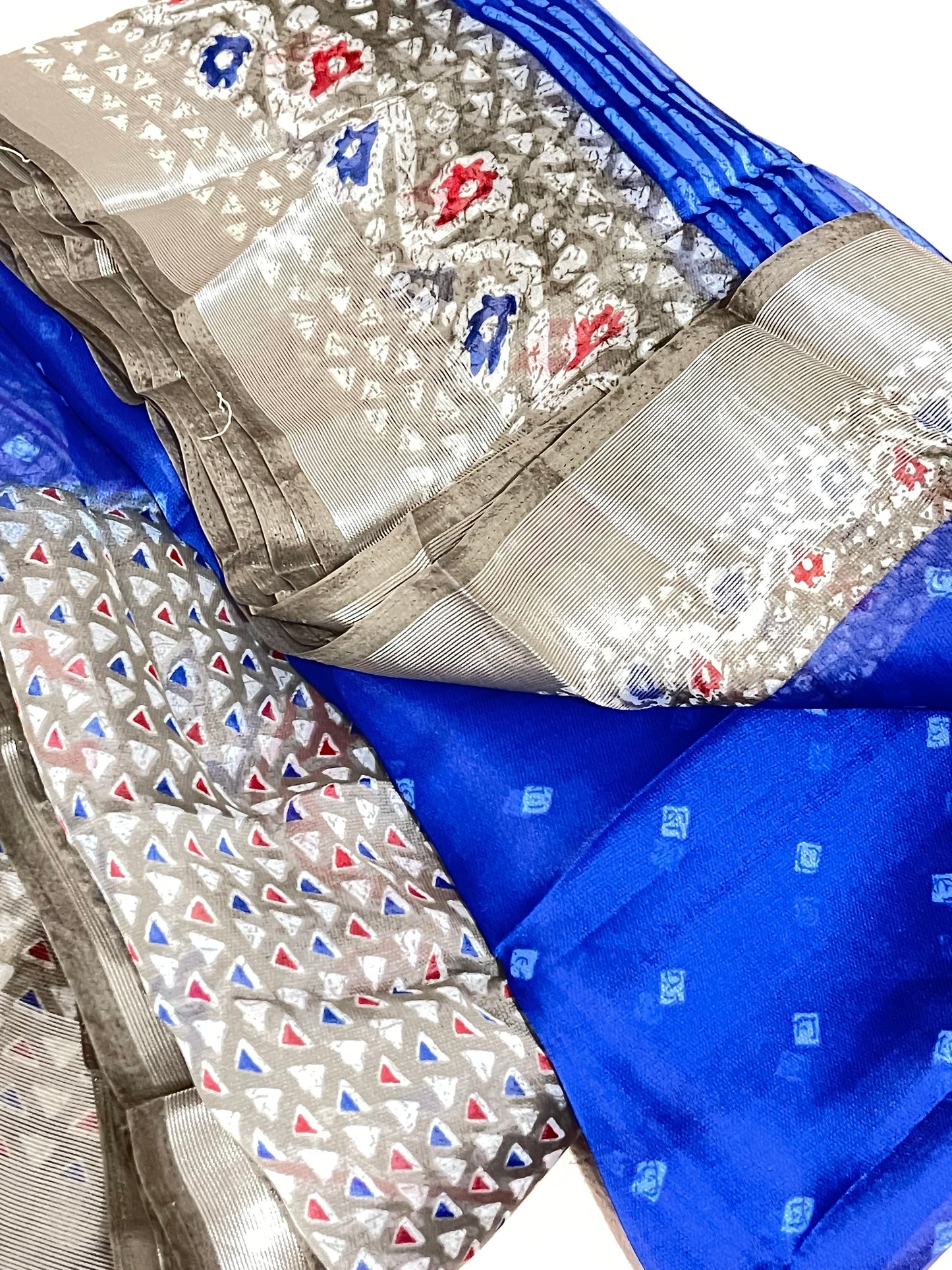 Q7 Soft Organza Shibori Print Saree