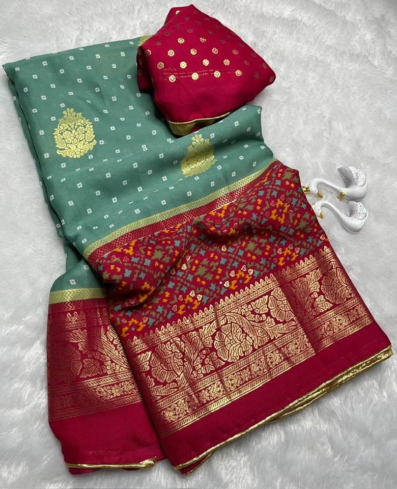 P5577 Marshmallow Georgette Saree