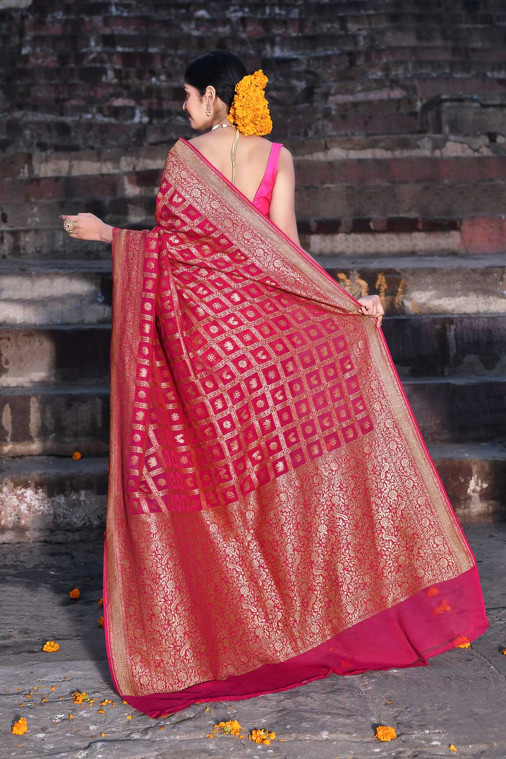 Khaddi Georgette Saree