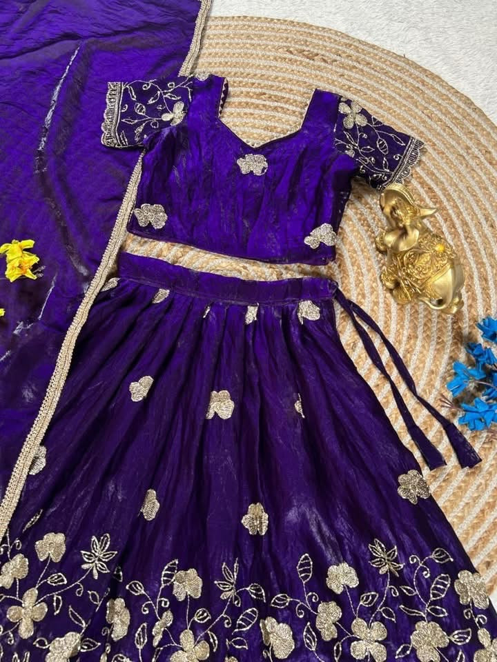 P4990 Fendy Silk Kids Lehenga