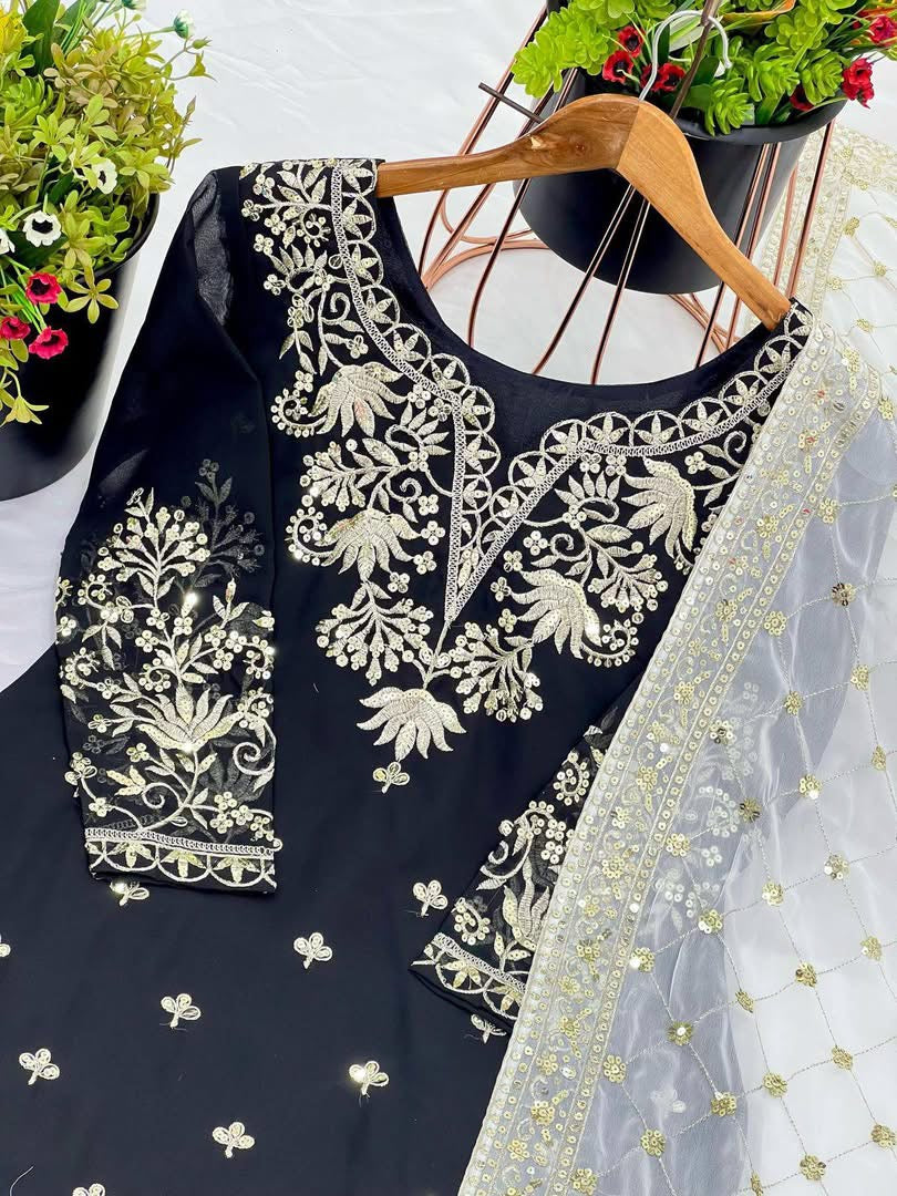 P5599 Georgette Gharara Suit
