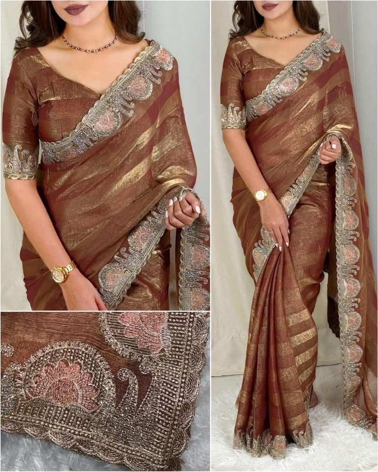 P4992 Crunchy Chiffon Saree