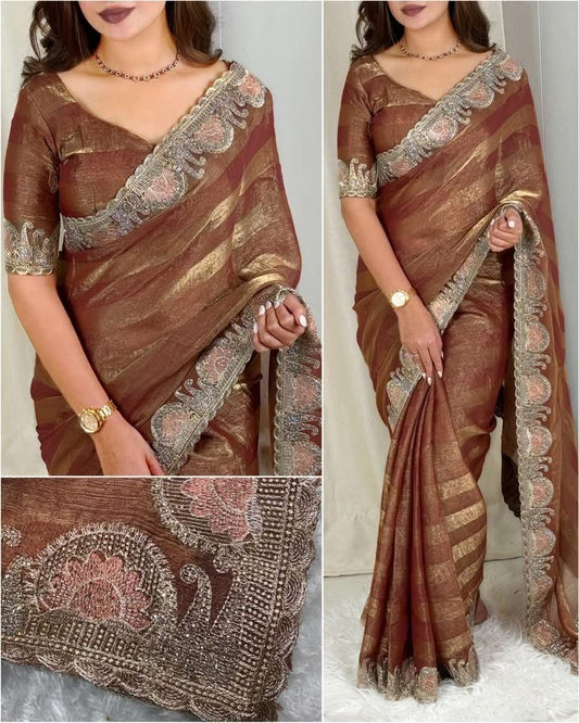 P4992 Crunchy Chiffon Saree