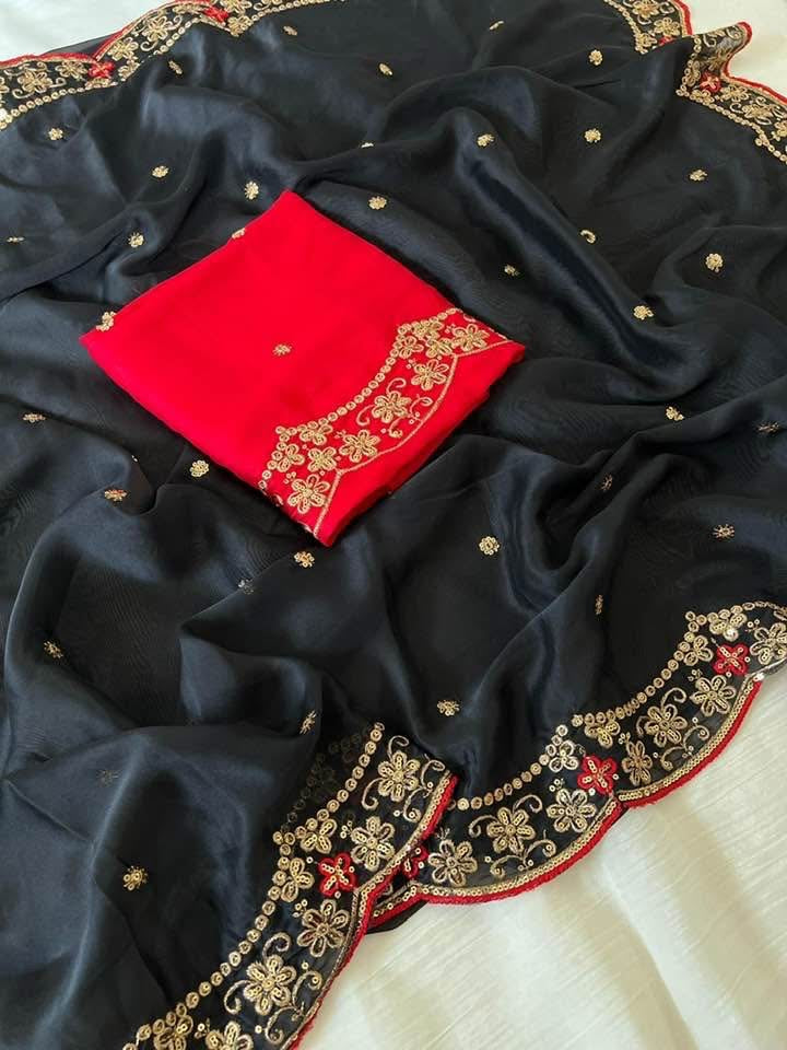 P4988 Rangoli Silk Georgette Saree