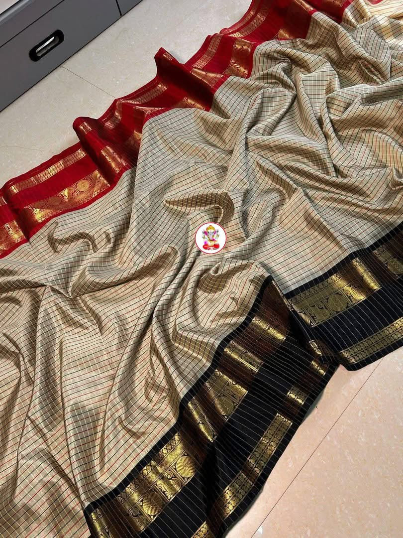 P5121 Banarasi Check Saree