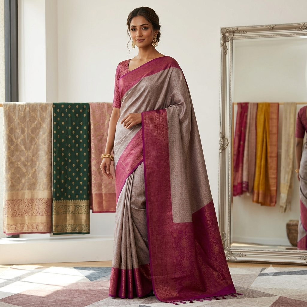 Q33 Soft Silk Katan Brocade Saree