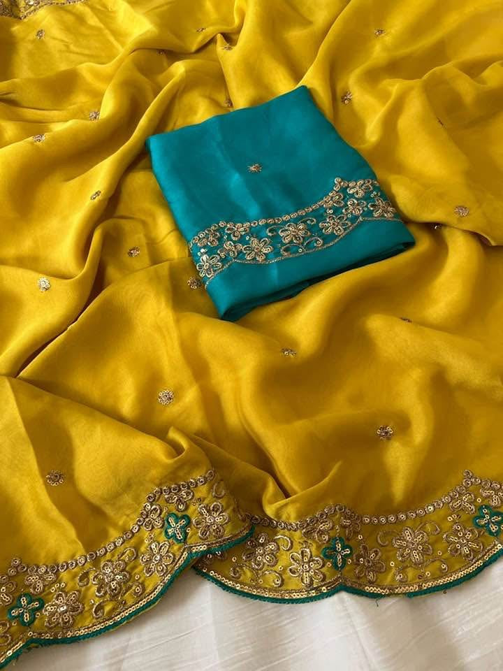 P4988 Rangoli Silk Georgette Saree