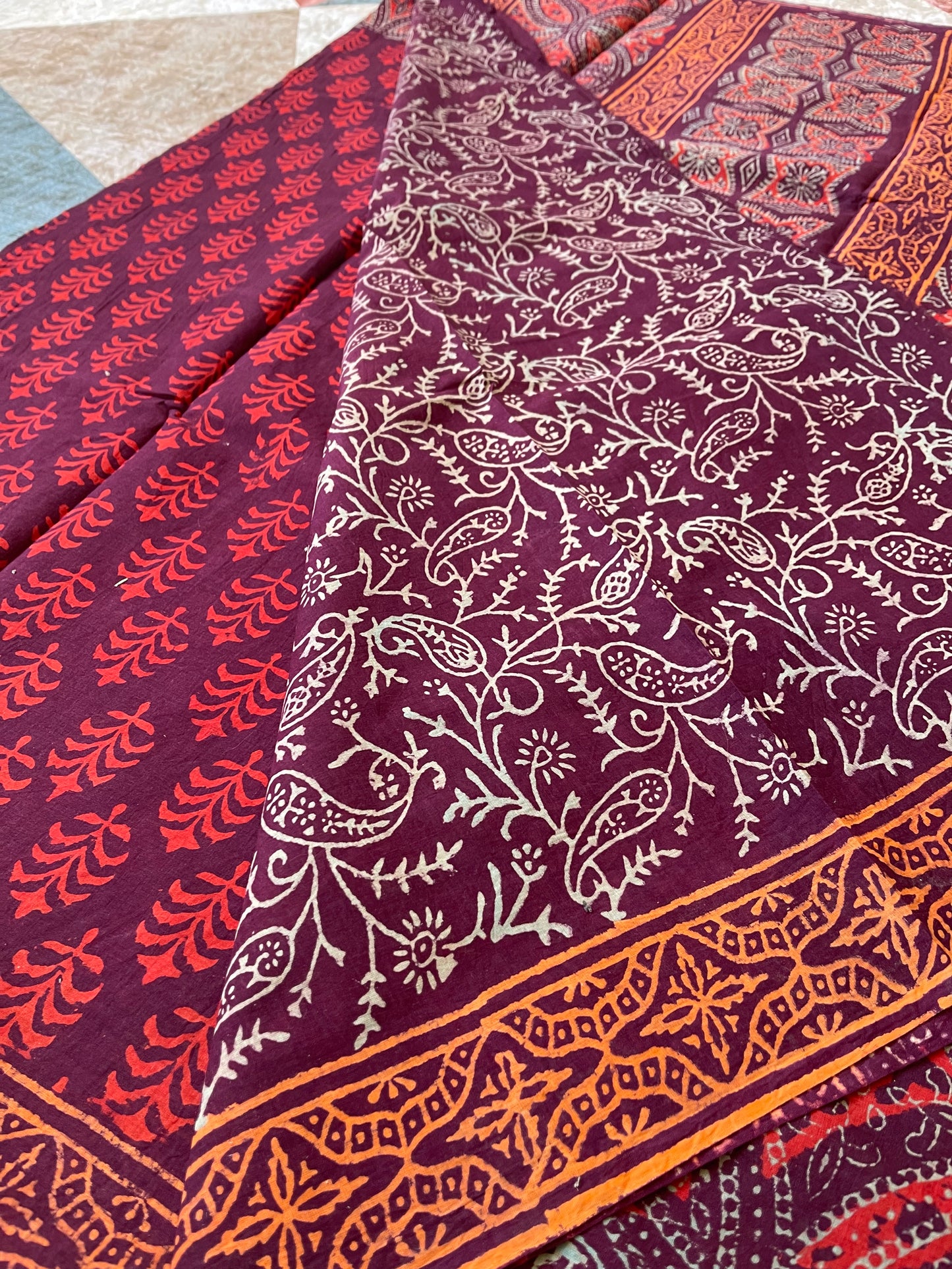 Q21 Cotton Block Print Saree