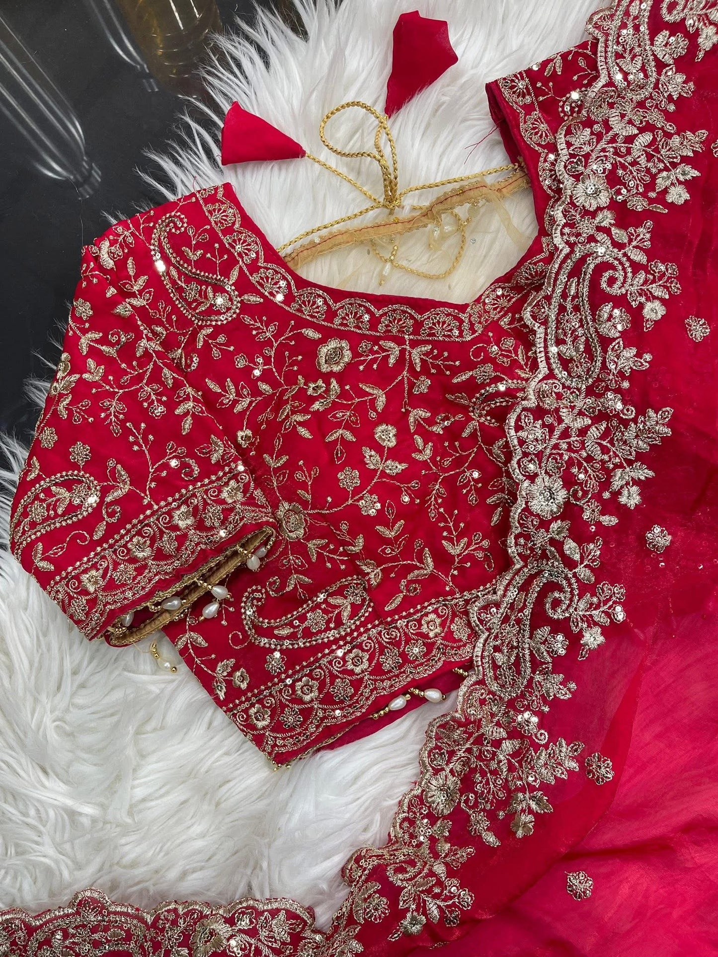 P3818 Chinon Georgette Saree with Readymade Blouse