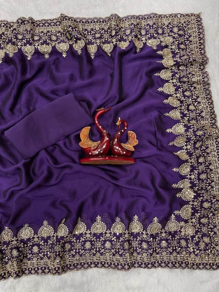 P5494 Rangoli Silk Embroidered Saree