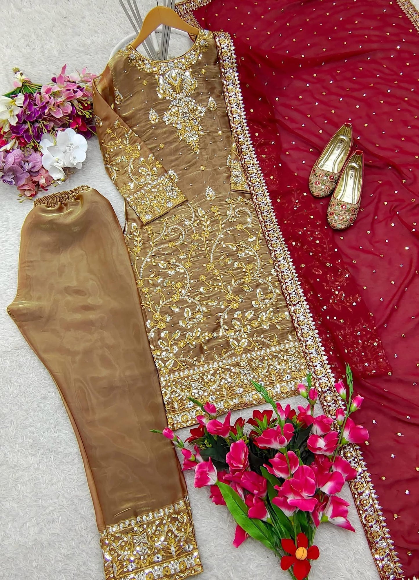 P3003 Jimmy-chu Silk Salwar Kameez Suit