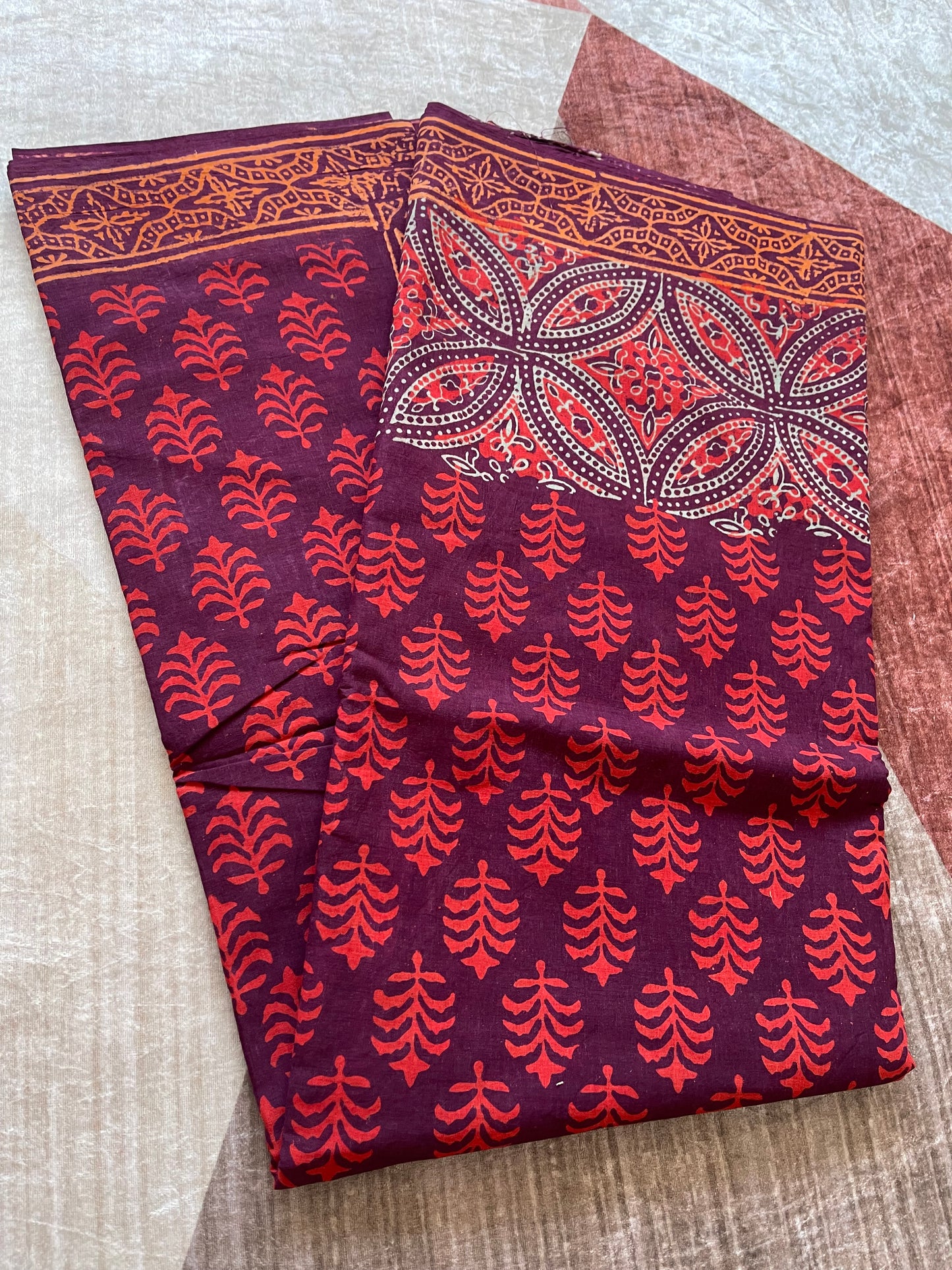 Q21 Cotton Block Print Saree