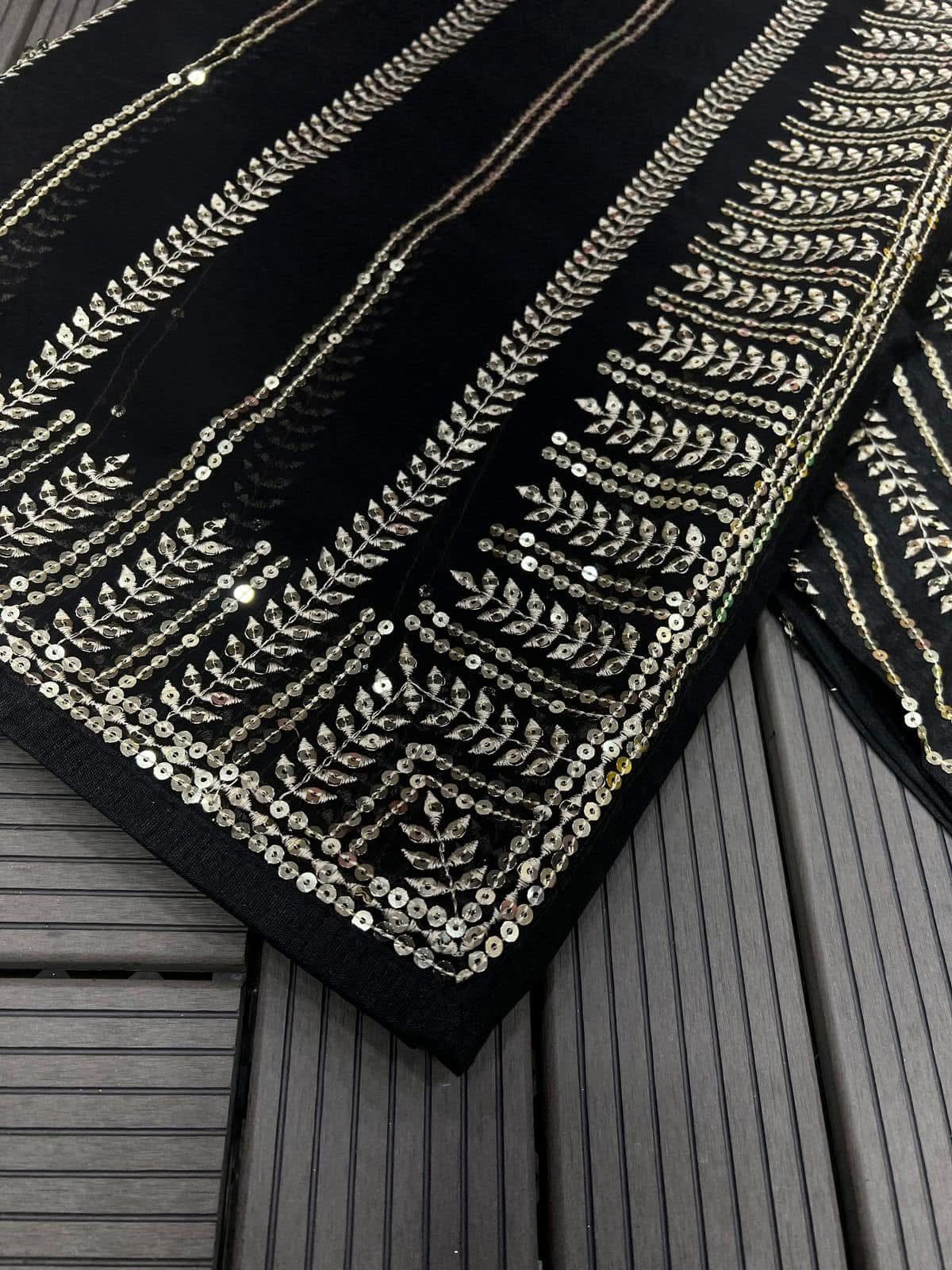 Georgette Sequins Saree