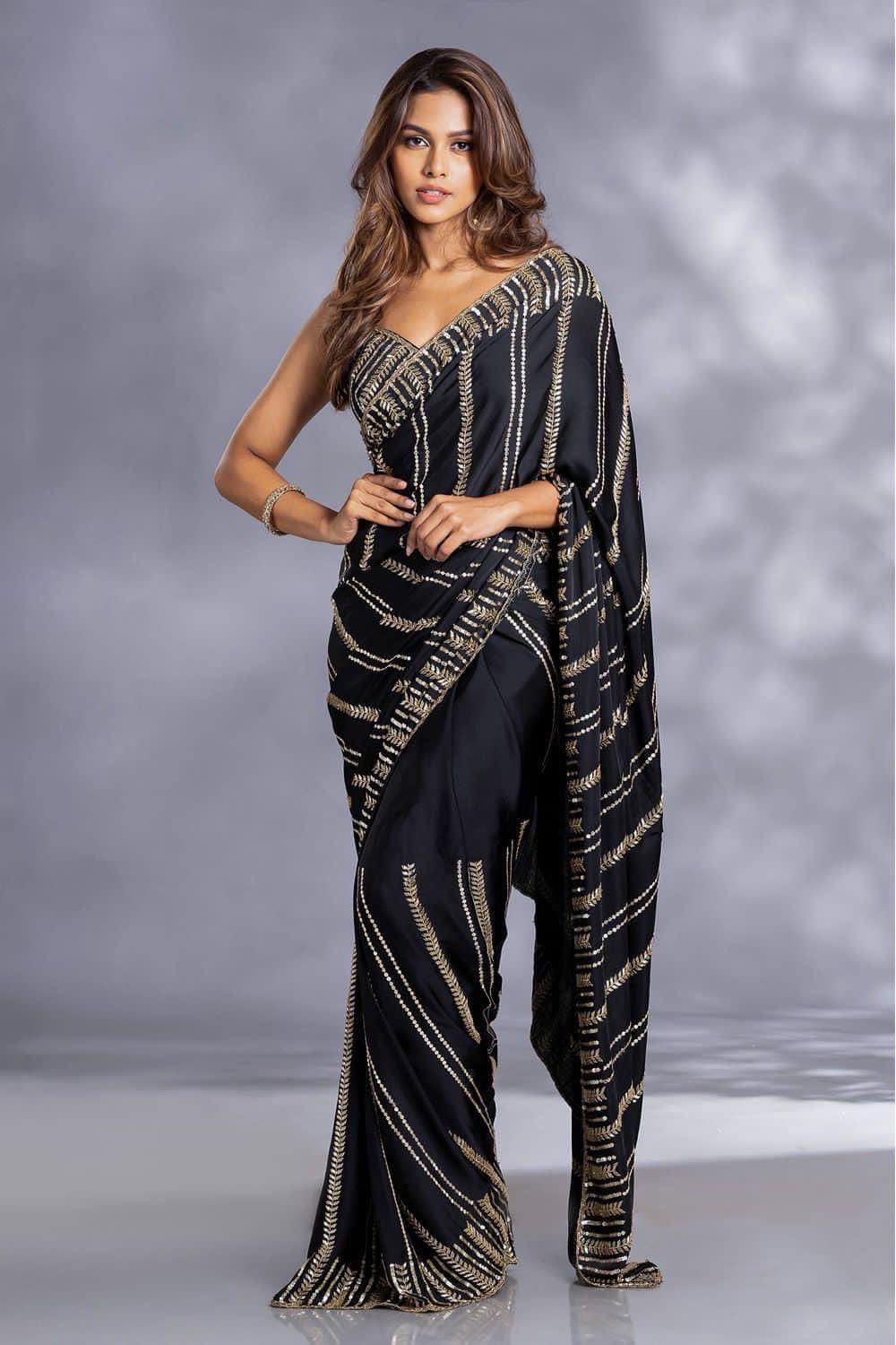 Georgette Sequins Saree
