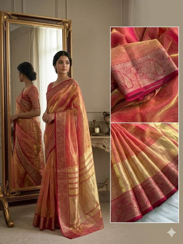 P5681 Space Silk Benarasi Border Saree