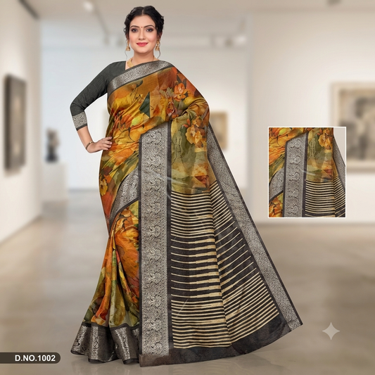 P5604 Crepe Georgette Saree