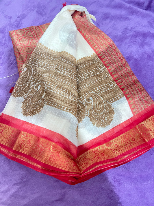 Soft Cotton Saree with Benarasi Border