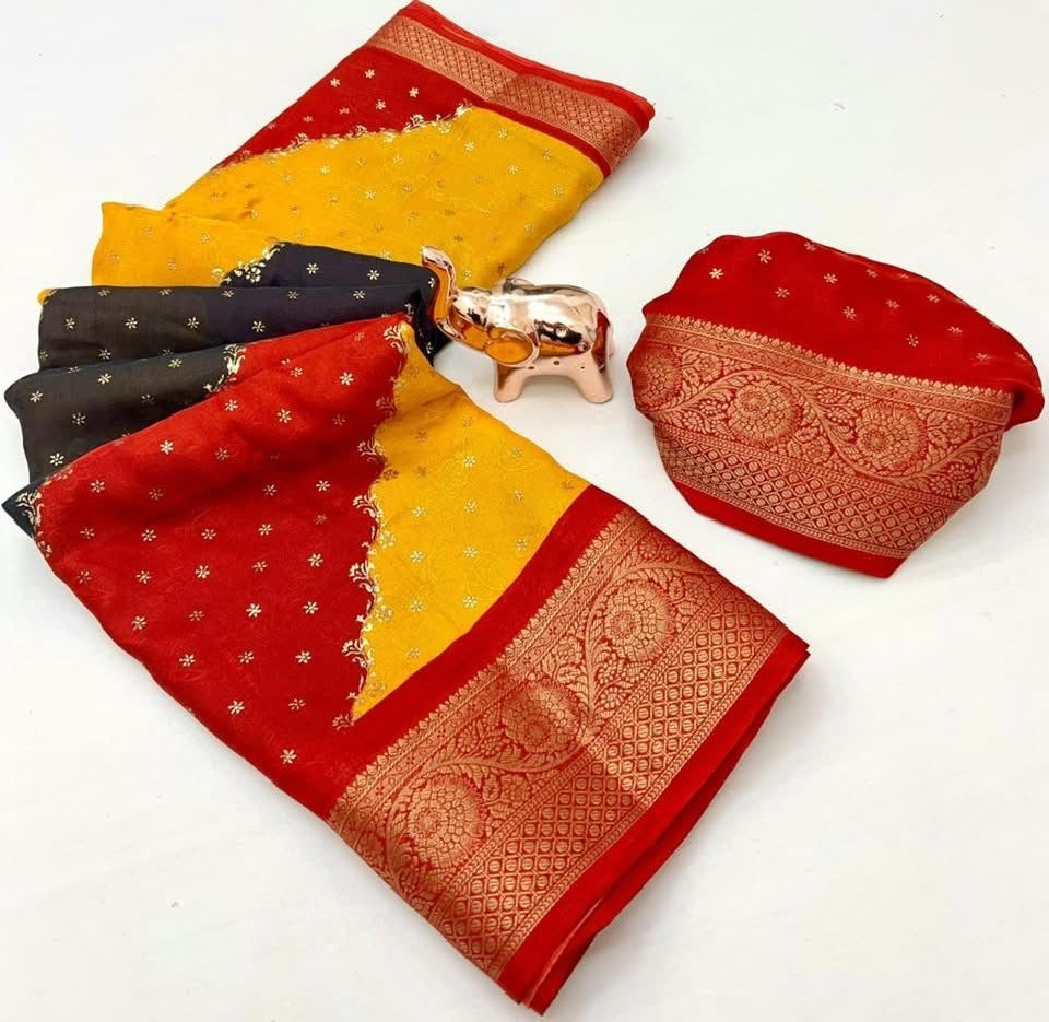 P4600 Georgette Silk Saree