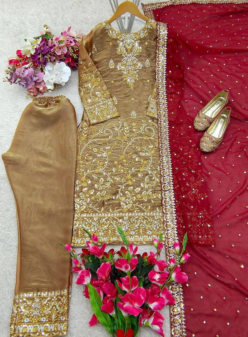 P3003 Jimmy-chu Silk Salwar Kameez Suit