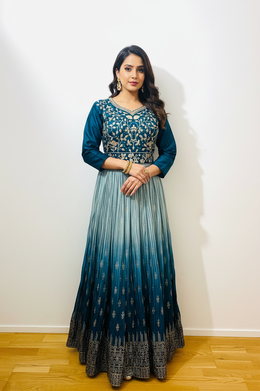 Q25 Crush Silk Gown
