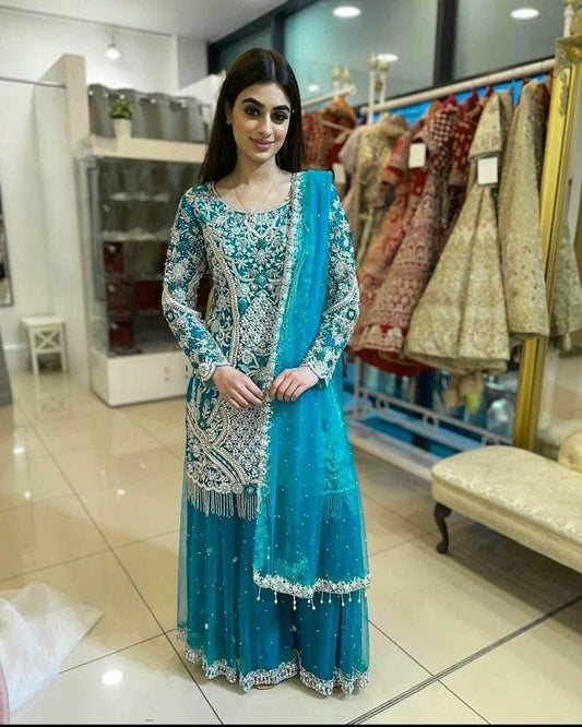 P5361 Georgette Sharara Suit