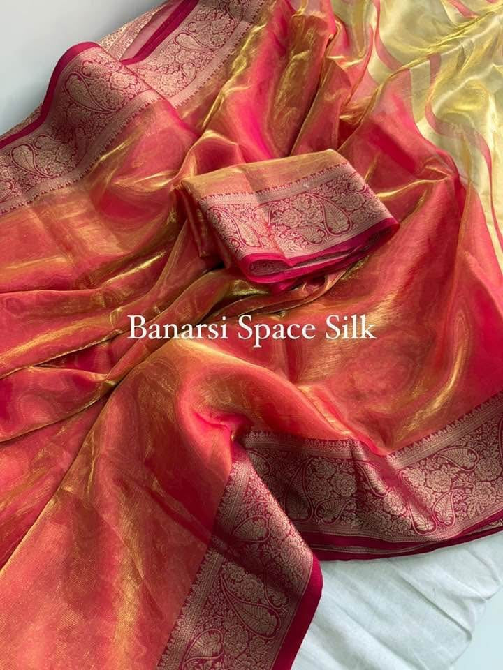 P5681 Space Silk Benarasi Border Saree