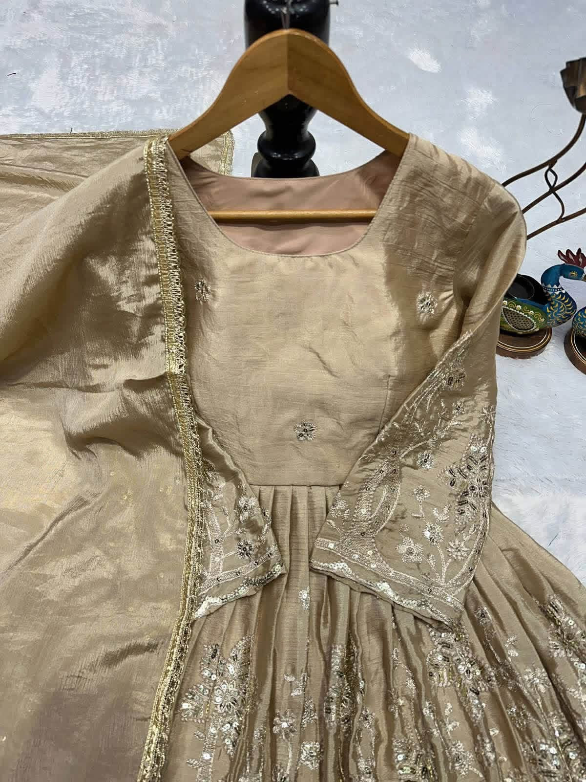 P6113 Frock style Palazzo Suit
