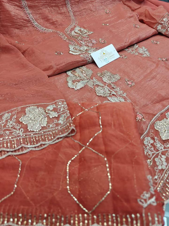 P5663 Shimmer Chiffon Salwar Kameez Suit