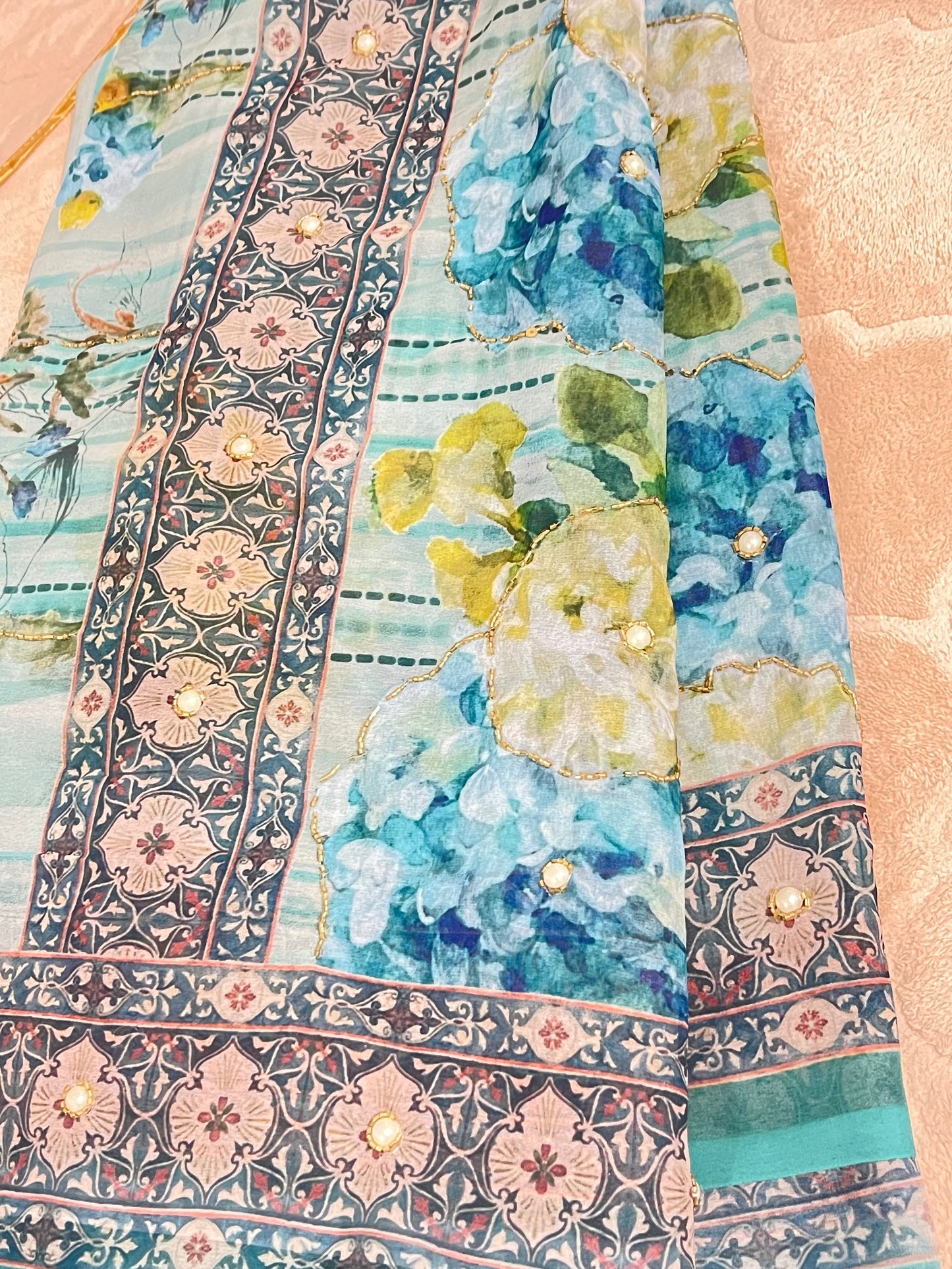 Q9 Georgette Handwork Saree