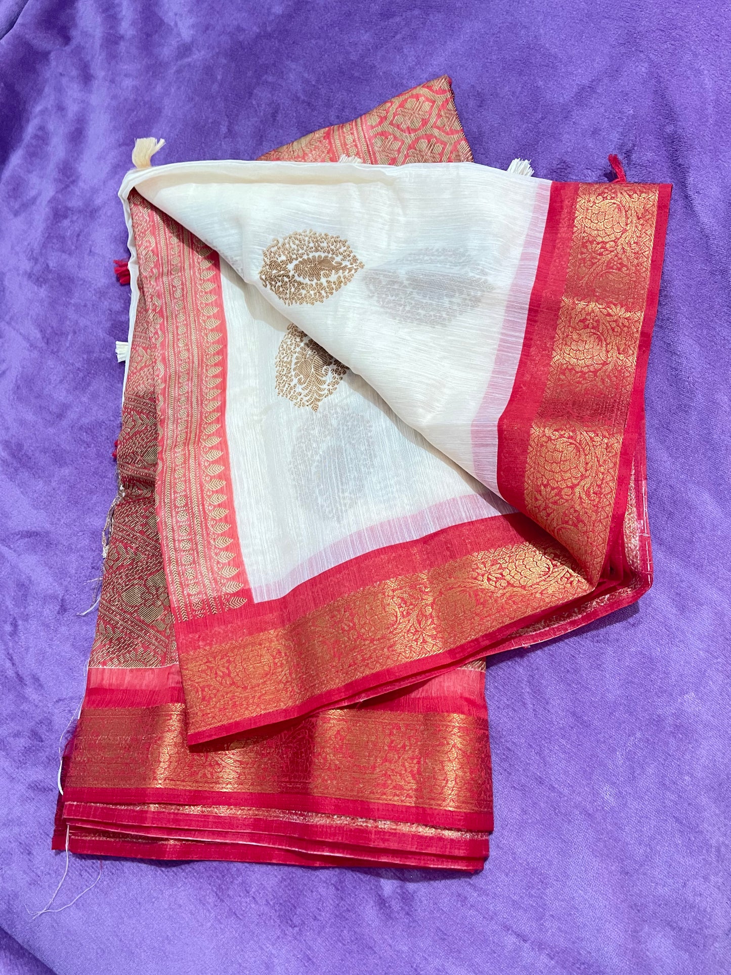 Soft Cotton Saree with Benarasi Border
