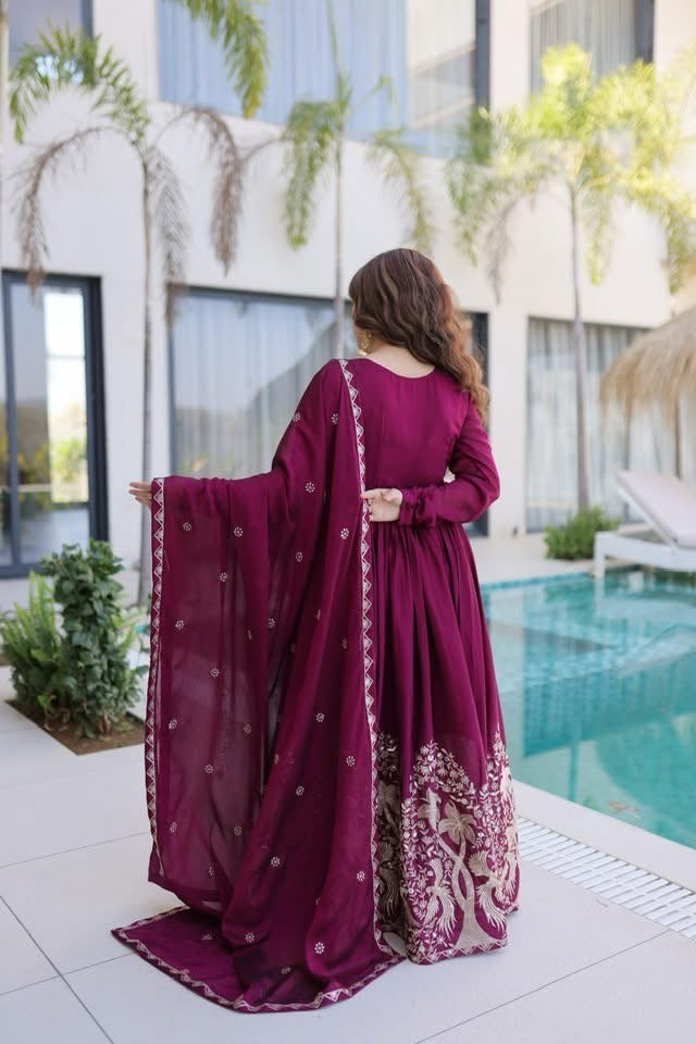 P4935 Silk Gown Dress
