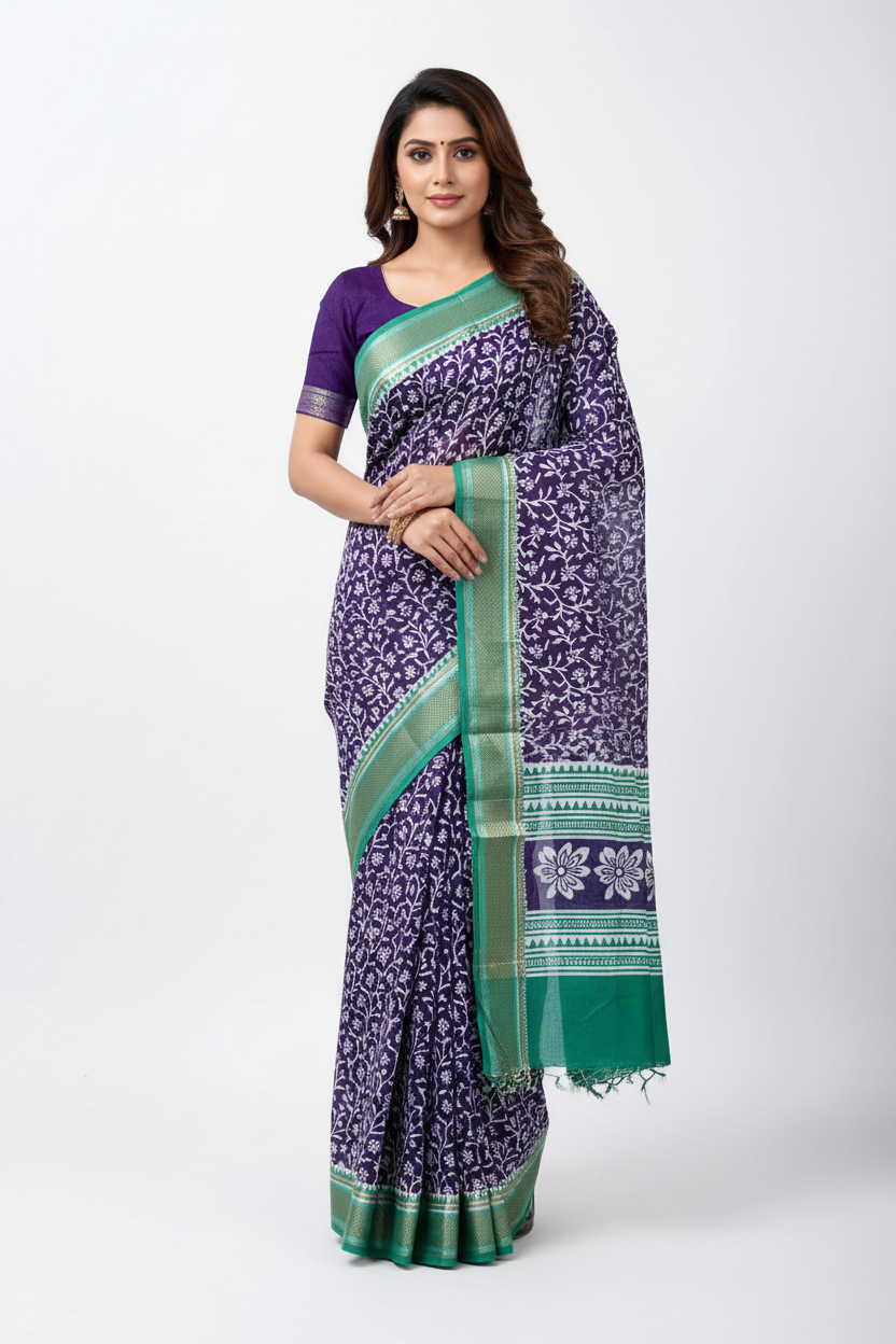 Q18 Printed Cotton Saree