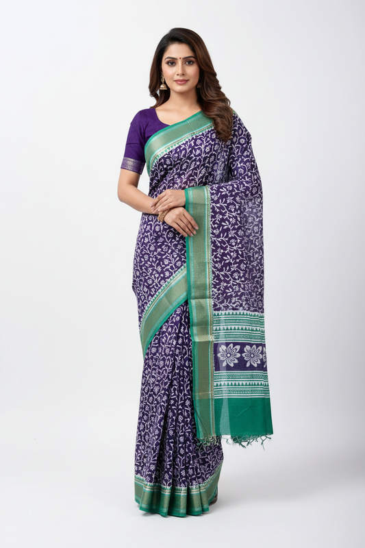 Q18 Printed Cotton Saree