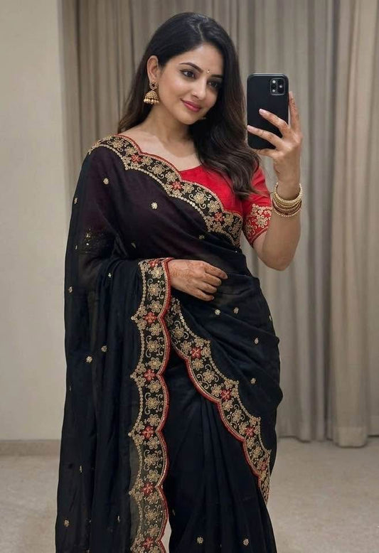 P4988 Rangoli Silk Georgette Saree