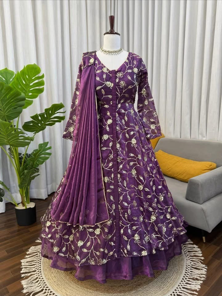 P4623 Fendy Satin Gown Dress