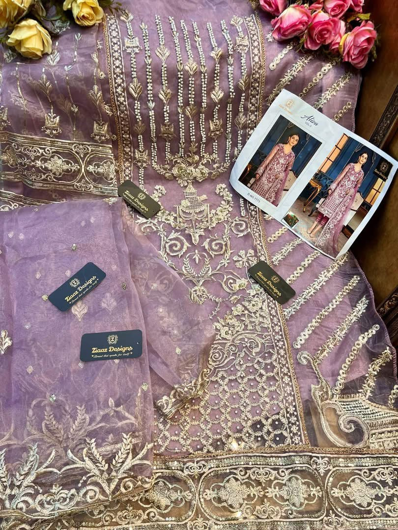 Q1 Organza Salwar Kameez Suit