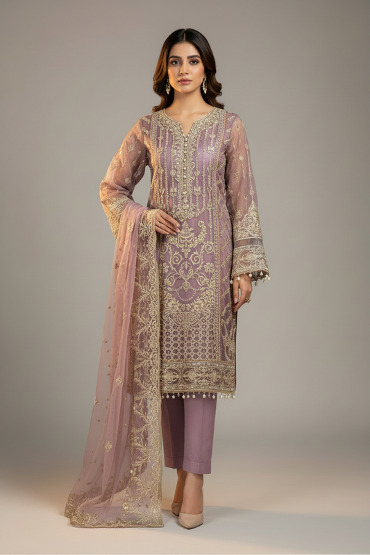 Q1 Organza Salwar Kameez Suit