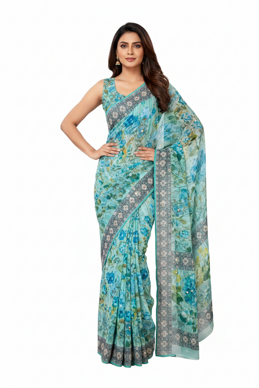 Q9 Georgette Handwork Saree