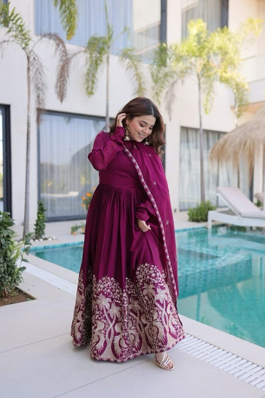 P4935 Silk Gown Dress