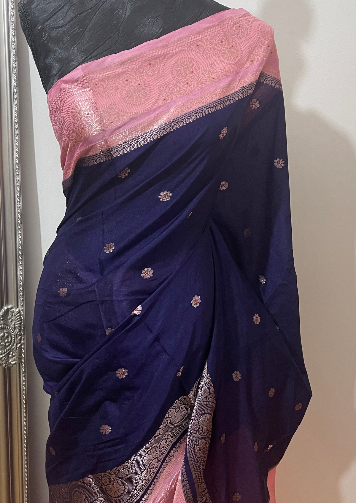 P6187 Mango Silk Banarasi Saree