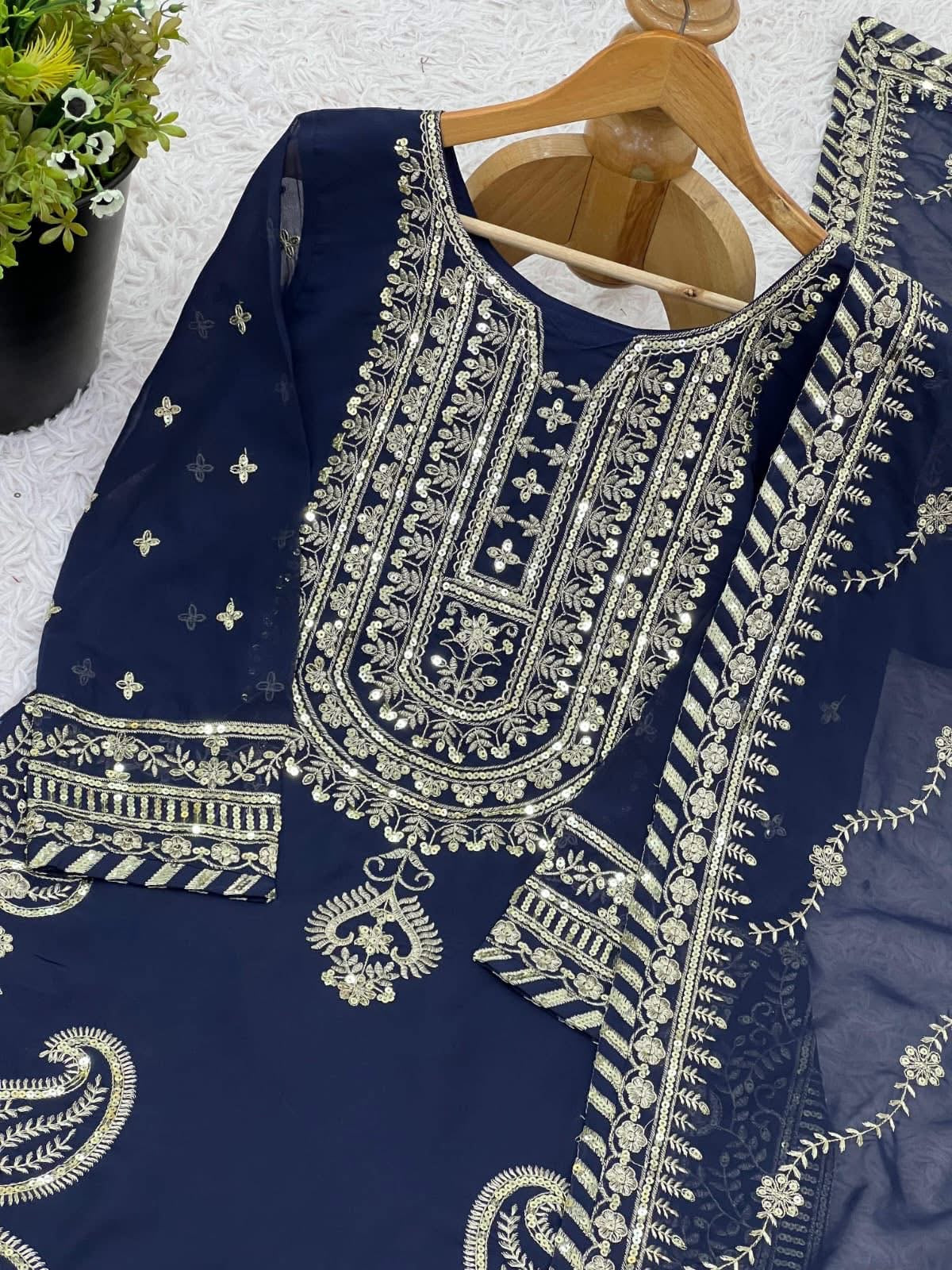 P3508 Georgette Sharara Suit