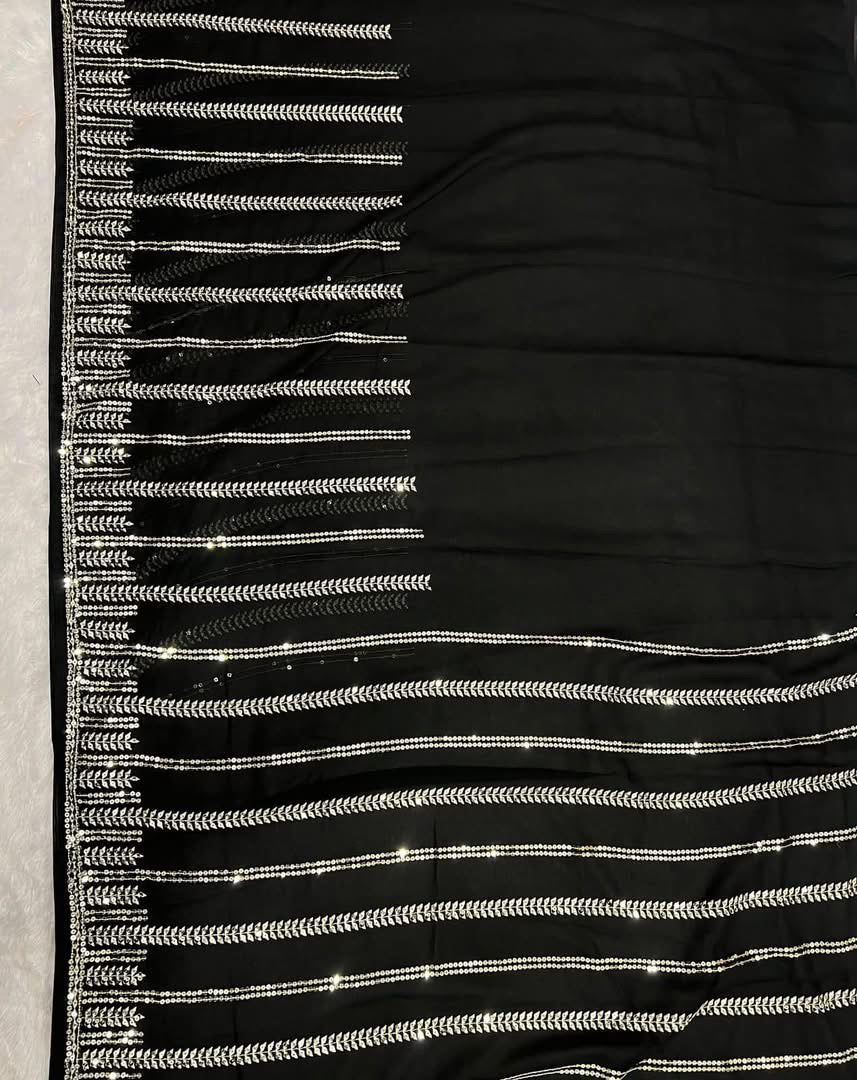 Georgette Sequins Saree